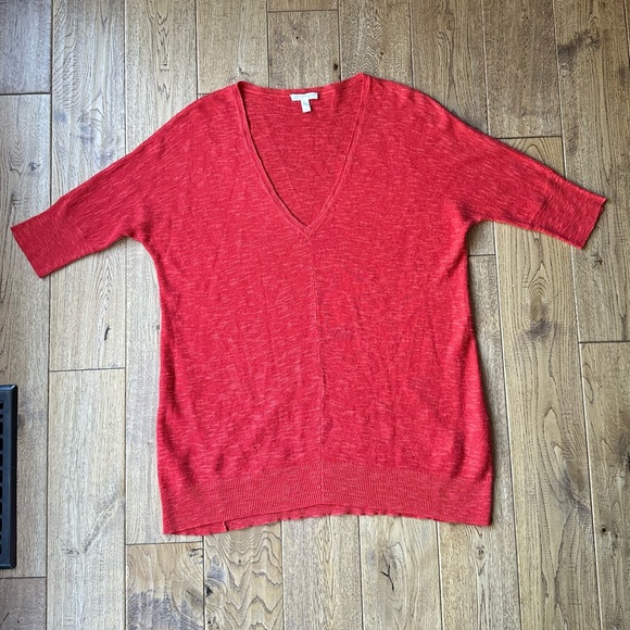 Eileen Fisher Organic Linen Cotton Blend V-Neck Tunic Top size Small - Picture 6 of 10